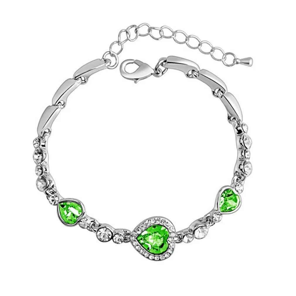 Bracelet Love Crystal Chain Link Bracelet For Women Stone Heart Sea Alloy Zircon Fashion Chain Girl Gift Jewelry
Bracelet Love Crystal Chain Link Bracelet For Women Stone Heart Sea Alloy Zircon Fashion Chain Girl Gift Jewelry
