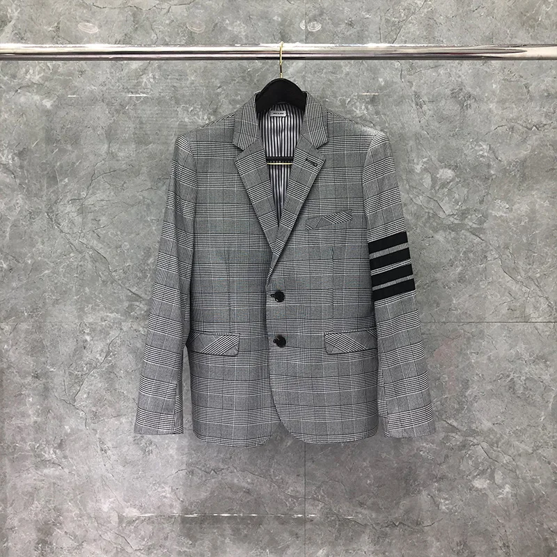 THOM TB Blazer 2022 New Men Clothing Casual Gray Lattice Suit Slim Men's Jacket Single Breasted Wool Winter Coat
THOM TB Blazer 2022 New Men Clothing Casual Gray Lattice Suit Slim Men's Jacket Single Breasted Wool Winter Coat