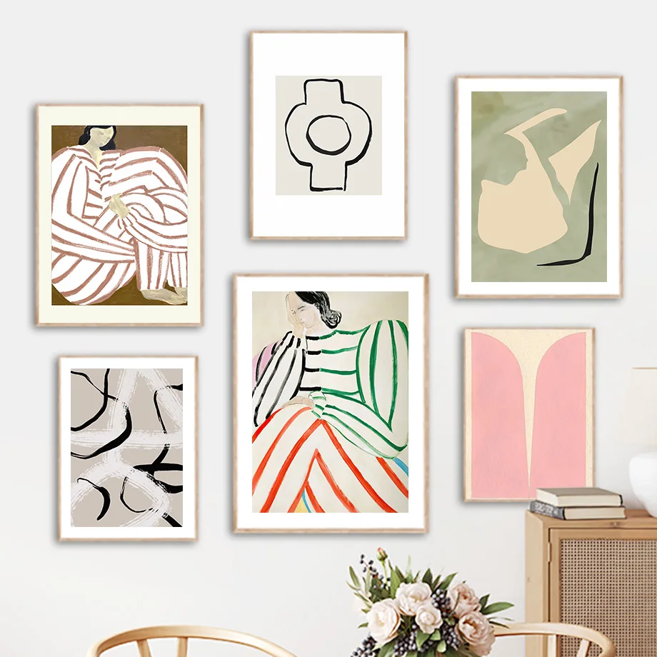 Pink Green Brown Abstract Line Striped Woman And Print Boho Minimalist Wall Art Canvas Painting Posters Living Room Home Decor
Pink Green Brown Abstract Line Striped Woman And Print Boho Minimalist Wall Art Canvas Painting Posters Living Room Home Decor