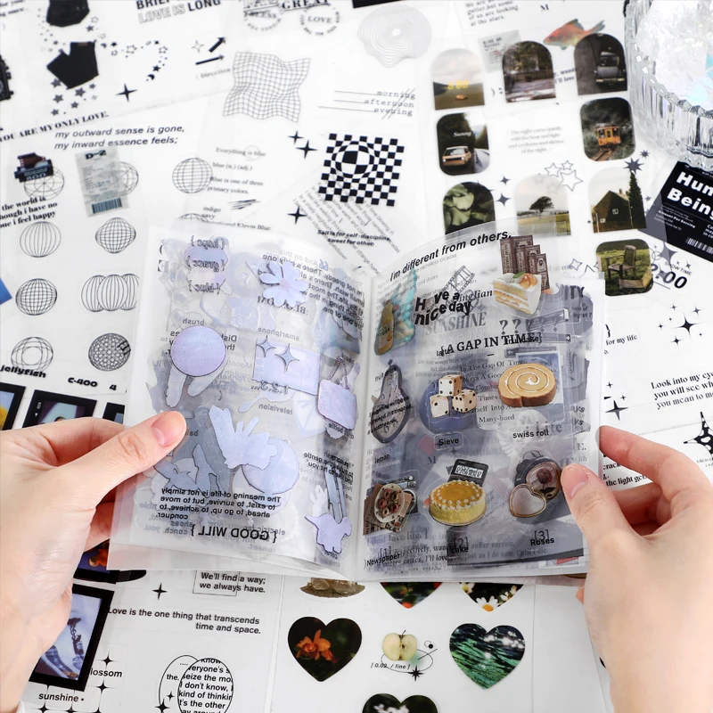 Dimi 20Sheets/Book Collection Sticker Book Ins Die Cutted PET Transparent Lable Deco Diary DIY Scrapbooking Aesthetic Stickers
Dimi 20Sheets/Book Collection Sticker Book Ins Die Cutted PET Transparent Lable Deco Diary DIY Scrapbooking Aesthetic Stickers