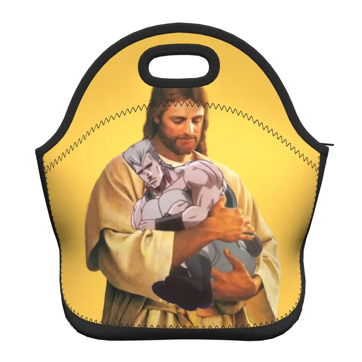 Polnareff And His Stand Neoprene Lunch Bag Cooler Insulated Bento Box for Women Kids Jojos Bizarre Adventure Jesus Lunch Box 
Polnareff And His Stand Neoprene Lunch Bag Cooler Insulated Bento Box for Women Kids Jojos Bizarre Adventure Jesus Lunch Box