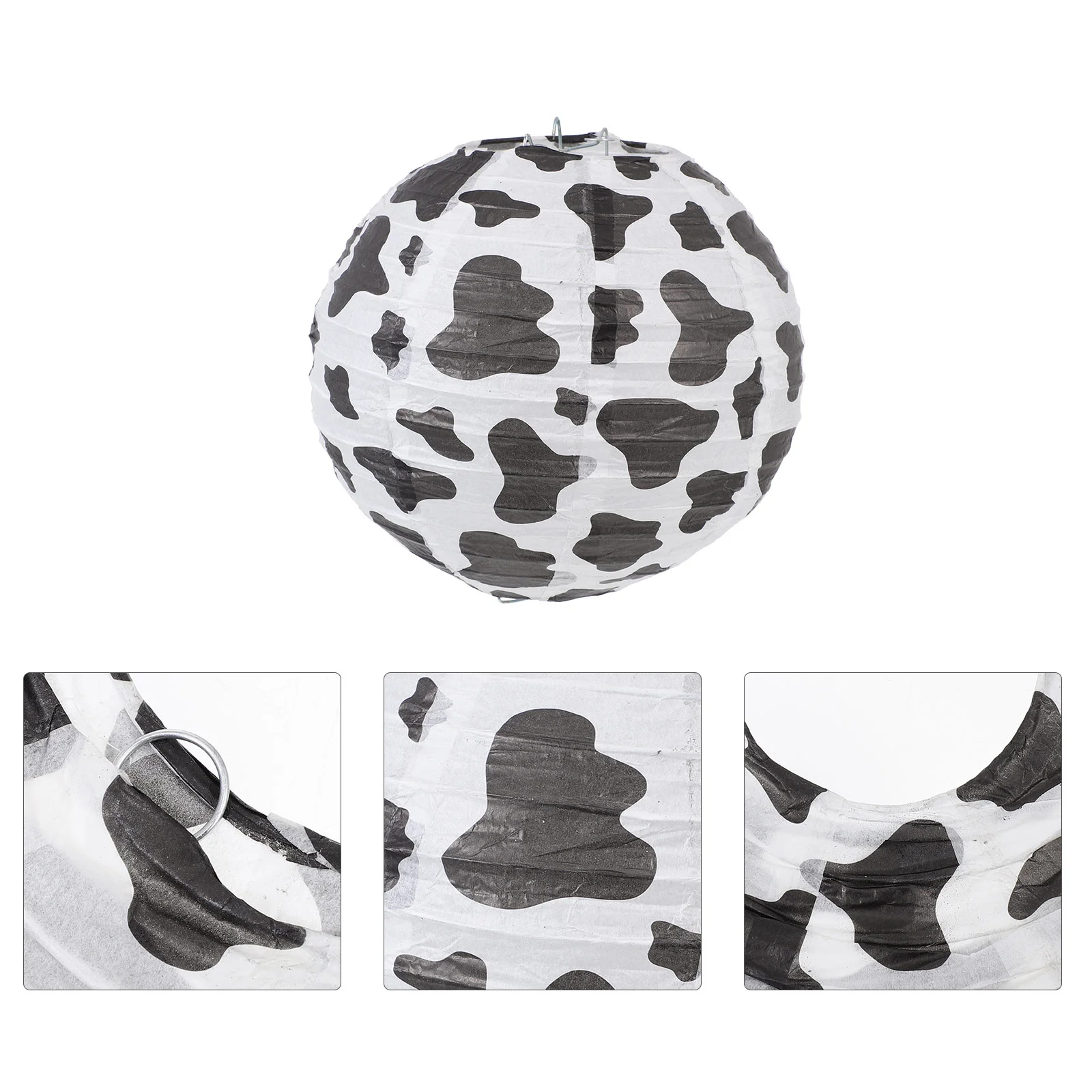 

4 Pcs Decor Cow Paper Lanterns Exquisite Lamp Cover Iron Light Delicate Decorative