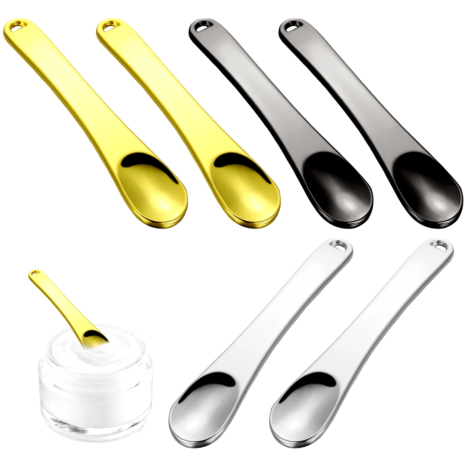 6 Pcs Scoop Metal Scraper Tool Spoon Stick Face Cream Spatula Zinc Alloy Makeup Scoops
6 Pcs Scoop Metal Scraper Tool Spoon Stick Face Cream Spatula Zinc Alloy Makeup Scoops