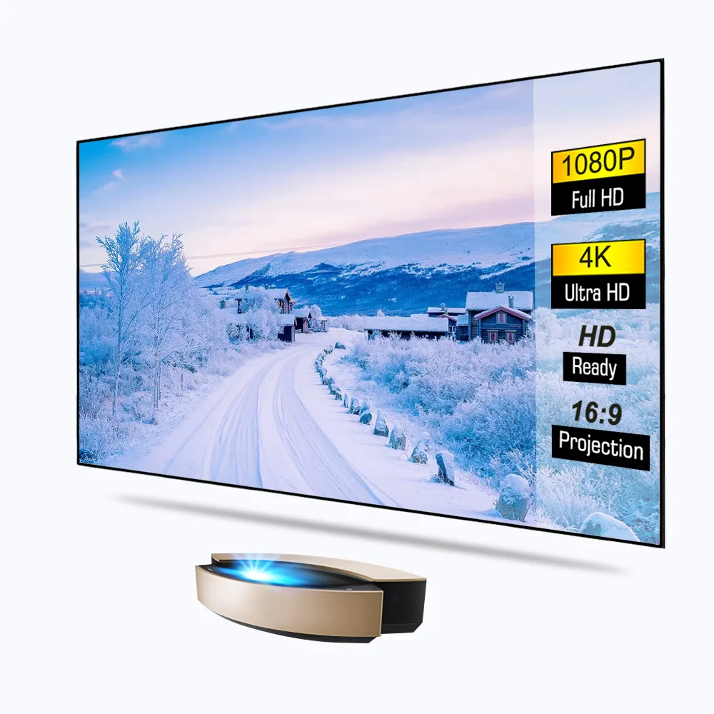 Hight Quality 150" Wall Mount Light Diffusion ALR Fixed Frame PET CBSP Projection Screen for Ultra Short Throw Projectors
Hight Quality 150" Wall Mount Light Diffusion ALR Fixed Frame PET CBSP Projection Screen for Ultra Short Throw Projectors