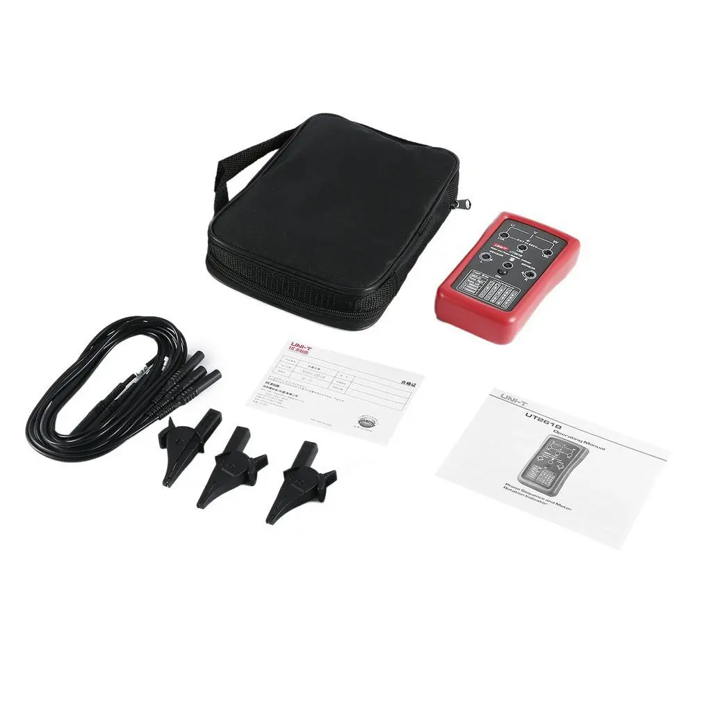 UNI-T UT261B Three Phase Sequence Motor Rotation Indicator Meter Digital Multimeter Magnetic Field Reverse LED Rotary Tester
UNI-T UT261B Three Phase Sequence Motor Rotation Indicator Meter Digital Multimeter Magnetic Field Reverse LED Rotary Tester
