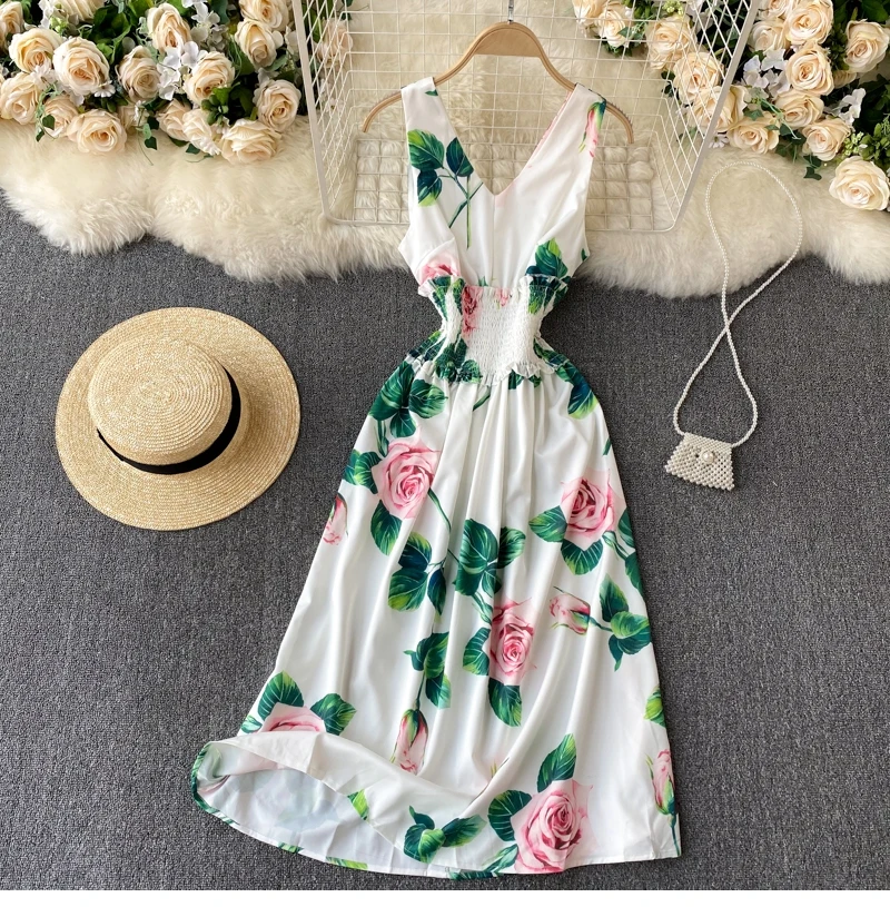 Женское платье с открытой спиной, асимметричное праздничное платье на завязках с цветочным принтом и воротником на подтяжках, Новинка для весны и лета 
Женское платье с открытой спиной, асимметричное праздничное платье на завязках с цветочным принтом и воротником на подтяжках, Новинка для весны и лета