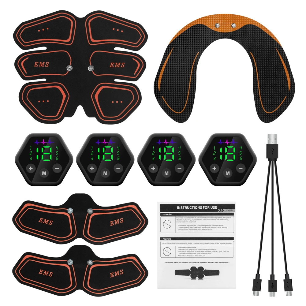 EMS Muscle Stimulator Abdominal Hip Trainer LCD Display Toner USB Abs Fitness Training Home Gym Body Slimming Waist Trainer
EMS Muscle Stimulator Abdominal Hip Trainer LCD Display Toner USB Abs Fitness Training Home Gym Body Slimming Waist Trainer