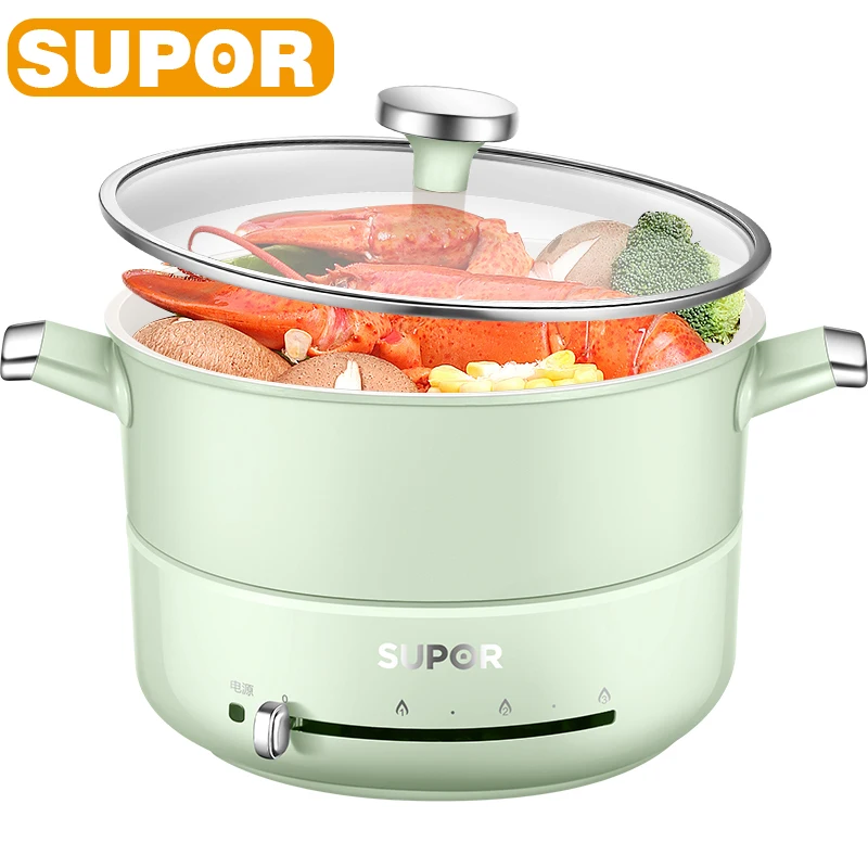 SUPOR Multifunctional Electric Hot Pot 2L Portable Home Dormitory Split Pot Healthy Non-Stick Kitchen Appliances Electric Cooker
SUPOR Multifunctional Electric Hot Pot 2L Portable Home Dormitory Split Pot Healthy Non-Stick Kitchen Appliances Electric Cooker