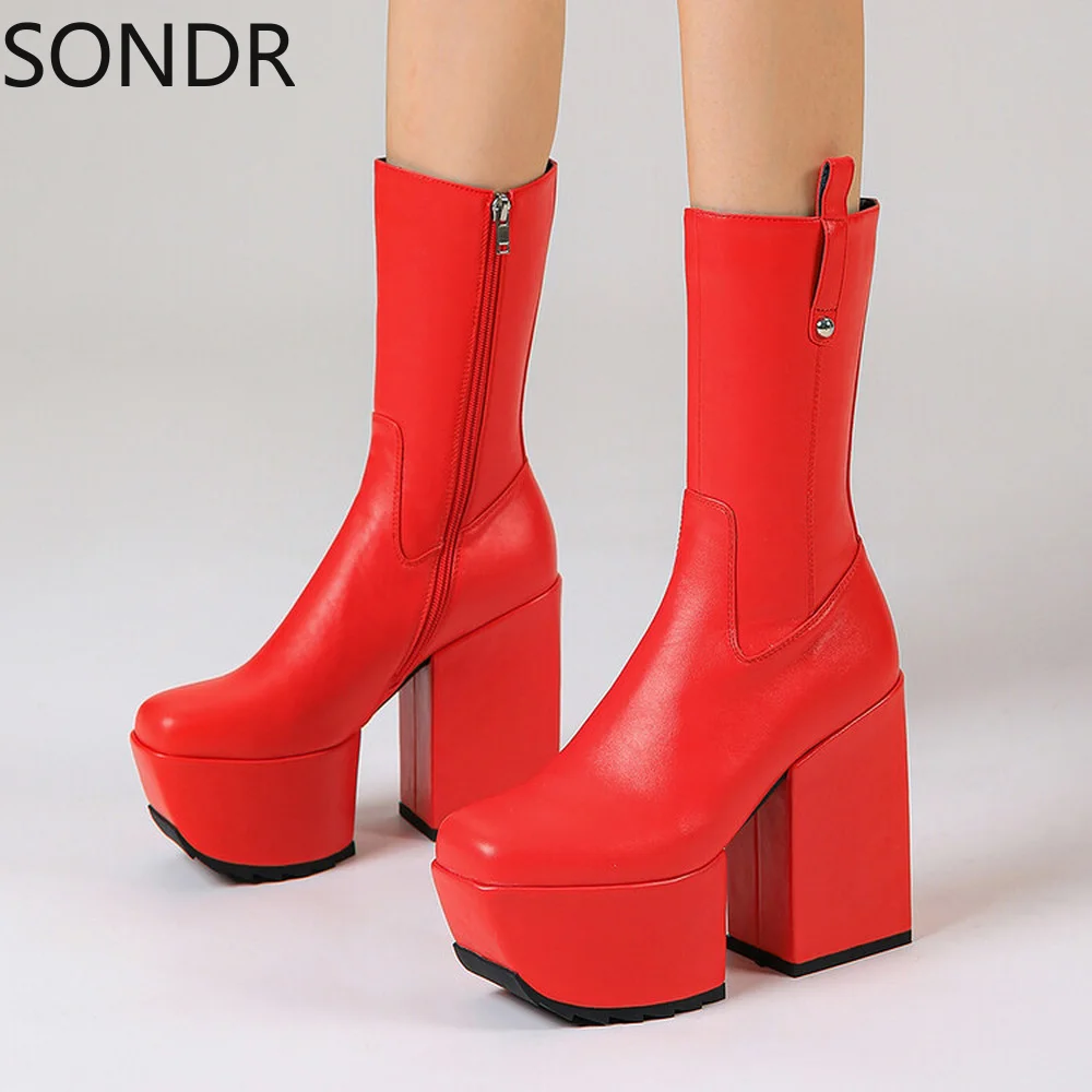 Womens Platform Genuine Leather Block Super High Heel Ankle Boots Shoes Punk Sexy Plus Size Riding New 2022
Womens Platform Genuine Leather Block Super High Heel Ankle Boots Shoes Punk Sexy Plus Size Riding New 2022