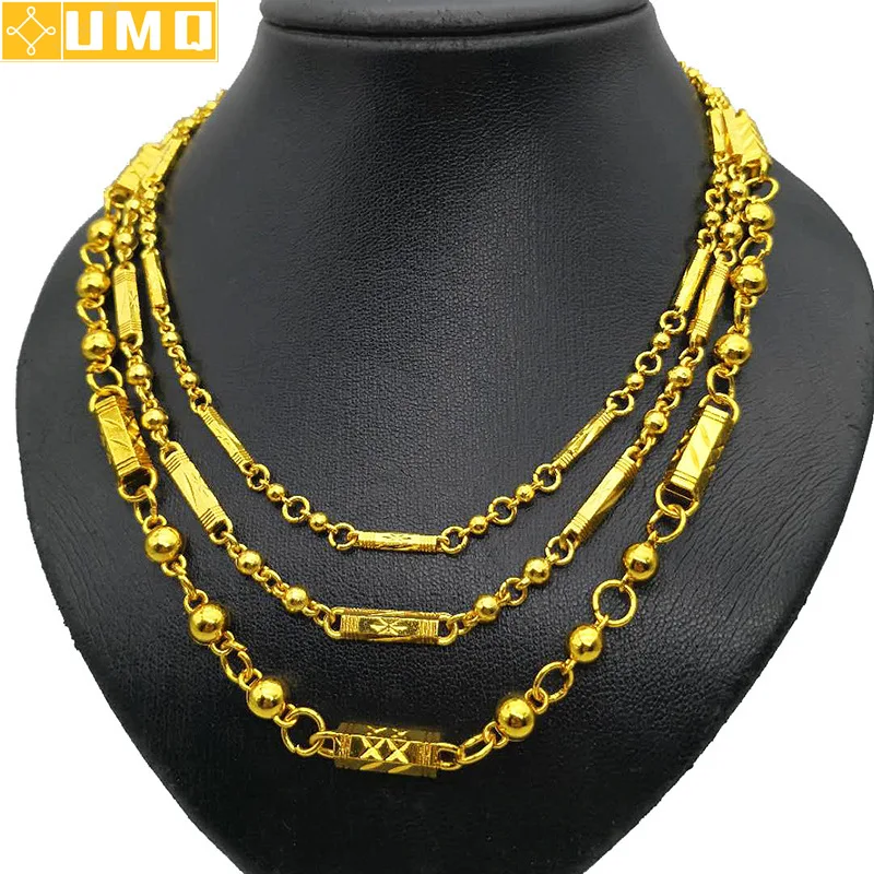 Fashion Men and Women Necklace 18k Gold 6n Smooth Flower Olive Bead Necklace for Wedding Engagement Anniversary Jewelry Gifts 
Fashion Men and Women Necklace 18k Gold 6n Smooth Flower Olive Bead Necklace for Wedding Engagement Anniversary Jewelry Gifts