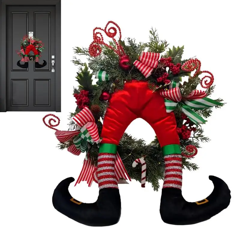 Christmas Wreath 19.6inches Artificial Christmas Garland With Funny Plush Elf Legs Christmas Elf Legs Hanging Ornaments Party
Christmas Wreath 19.6inches Artificial Christmas Garland With Funny Plush Elf Legs Christmas Elf Legs Hanging Ornaments Party