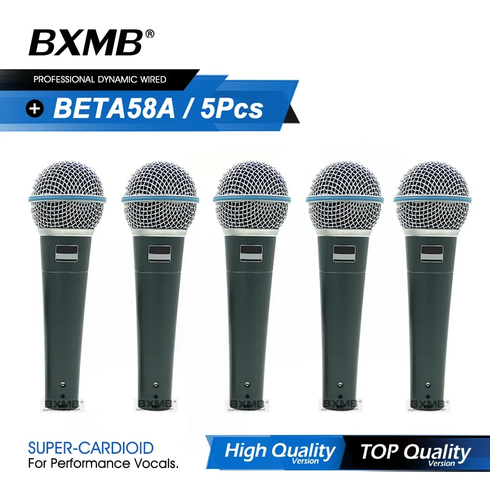 5 шт. высококачественный профессиональный проводной микрофон BETA57A BETA58A SM 57LC Mic для 58LC 58S прямой трансляции вокала караоке производительности 
5 шт. высококачественный профессиональный проводной микрофон BETA57A BETA58A SM 57LC Mic для 58LC 58S прямой трансляции вокала караоке производительности