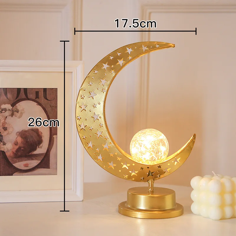 Holiday Eid Al Fitr Cross Border New Iron Muslim Modeling Lamp LED Moon Castle Small Night Lamp Battery Box Decorative Lamp In
Holiday Eid Al Fitr Cross Border New Iron Muslim Modeling Lamp LED Moon Castle Small Night Lamp Battery Box Decorative Lamp In