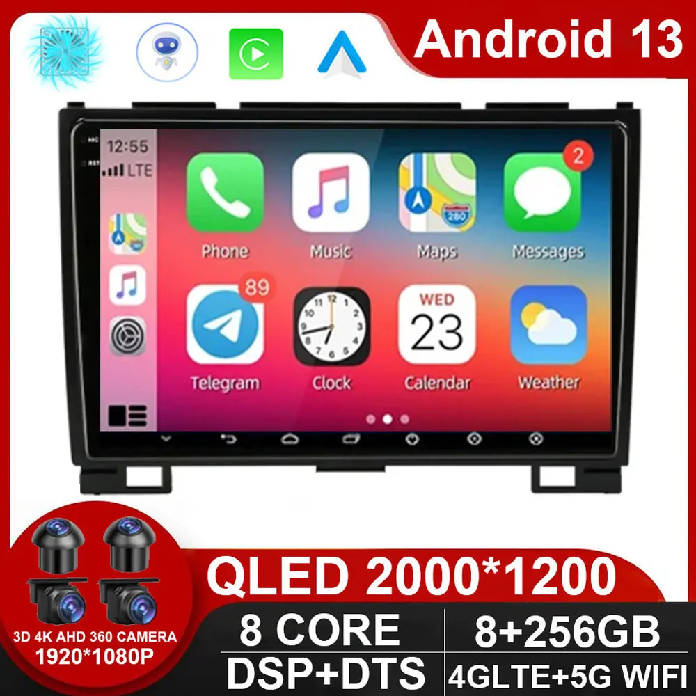 Для Great Wall Haval Hover H5 H3 2011-2016 беспроводной Carplay Android авто радиоприемник 14 GPS DSP