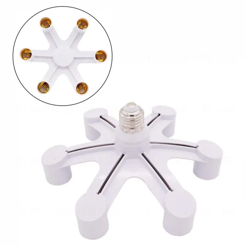 E26 E27 7 6 5 4 3 in 1 LED Light Bulbs Socket Adapter Splitter, Standard Lamp Holder Base Converter for Home Commercial Lighting 
E26 E27 7 6 5 4 3 in 1 LED Light Bulbs Socket Adapter Splitter, Standard Lamp Holder Base Converter for Home Commercial Lighting