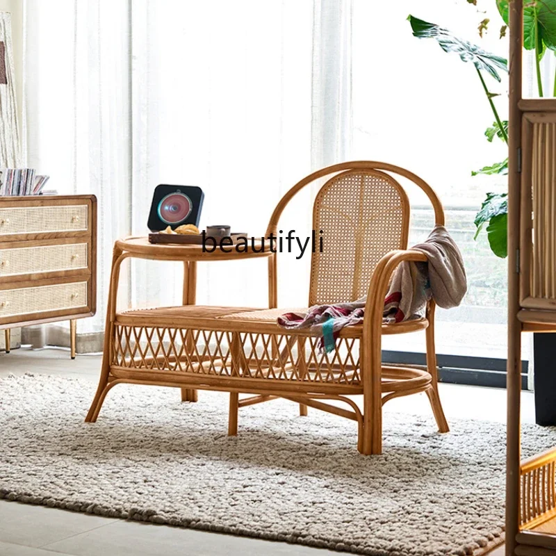 Nordic Retro Creative Rattan Chair B & B Balcony Retro Rattan Couch Coffee Table Household Minimalist 
Nordic Retro Creative Rattan Chair B & B Balcony Retro Rattan Couch Coffee Table Household Minimalist