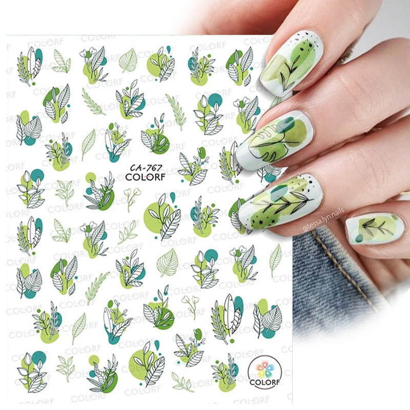 Green Leaves 3D Nail Stickers Flowers Buttterfly Self-Adhesive Slider Decals Nail Art Tool Manicure 3D Nail Art Decorations
Green Leaves 3D Nail Stickers Flowers Buttterfly Self-Adhesive Slider Decals Nail Art Tool Manicure 3D Nail Art Decorations
