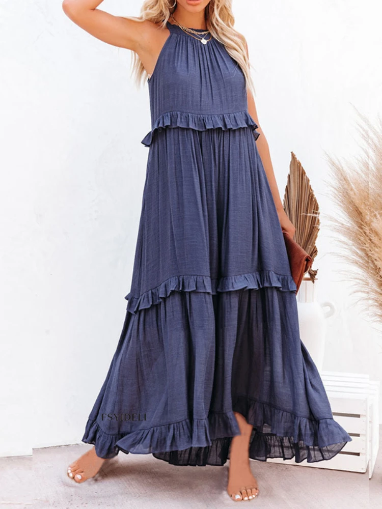 New Streetwear Summer Dress for Women 2023 Solid Irregular Sleeveless Skirt Holiday Spaghetti Strap Dress Robe Women Clothing
New Streetwear Summer Dress for Women 2023 Solid Irregular Sleeveless Skirt Holiday Spaghetti Strap Dress Robe Women Clothing