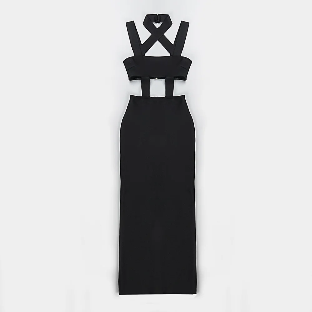 Bodycon Midi Dress For Women Spring Summer Clothes Sexy Hollow Out Backless Elastic Woman's Knitted Dress Halter Lady Long Dress
Bodycon Midi Dress For Women Spring Summer Clothes Sexy Hollow Out Backless Elastic Woman's Knitted Dress Halter Lady Long Dress