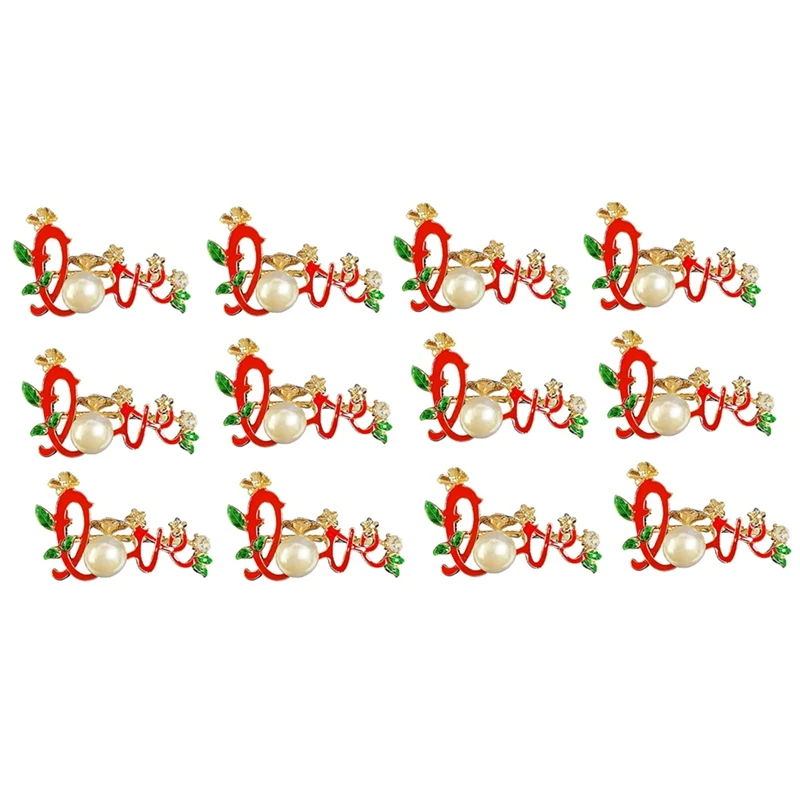 12 Pcs Love Napkin Rings Rhinestones Love Napkin Holders For Wedding Valentine's Day Thanksgiving Banquet Dinner Decor
12 Pcs Love Napkin Rings Rhinestones Love Napkin Holders For Wedding Valentine's Day Thanksgiving Banquet Dinner Decor
