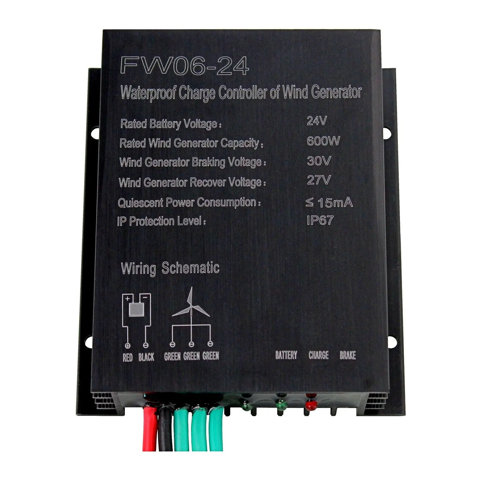 Wind Generator Controller 600W Waterproof Wind Charge Controller For 24V Wind Turbines Up To LED Display Mode Protect Battery
Wind Generator Controller 600W Waterproof Wind Charge Controller For 24V Wind Turbines Up To LED Display Mode Protect Battery