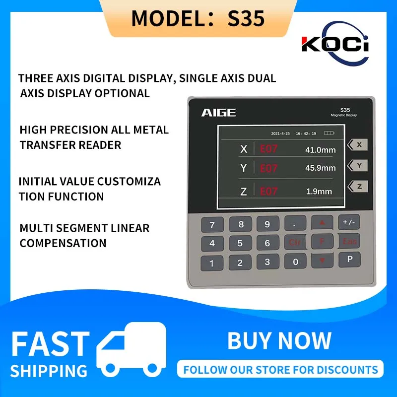 Displacement measurement magnetic grid digital display meter instrument magnetic grid displacement digital display table S35
Displacement measurement magnetic grid digital display meter instrument magnetic grid displacement digital display table S35