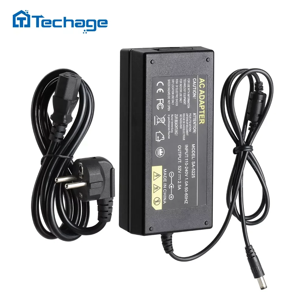 Techage 52V 2.5A Power Supply AC 100-240V Power Adapter wall charger DC 5.41mm EU/AU/UK/US Plug For Security CCTV POE NVR
Techage 52V 2.5A Power Supply AC 100-240V Power Adapter wall charger DC 5.41mm EU/AU/UK/US Plug For Security CCTV POE NVR