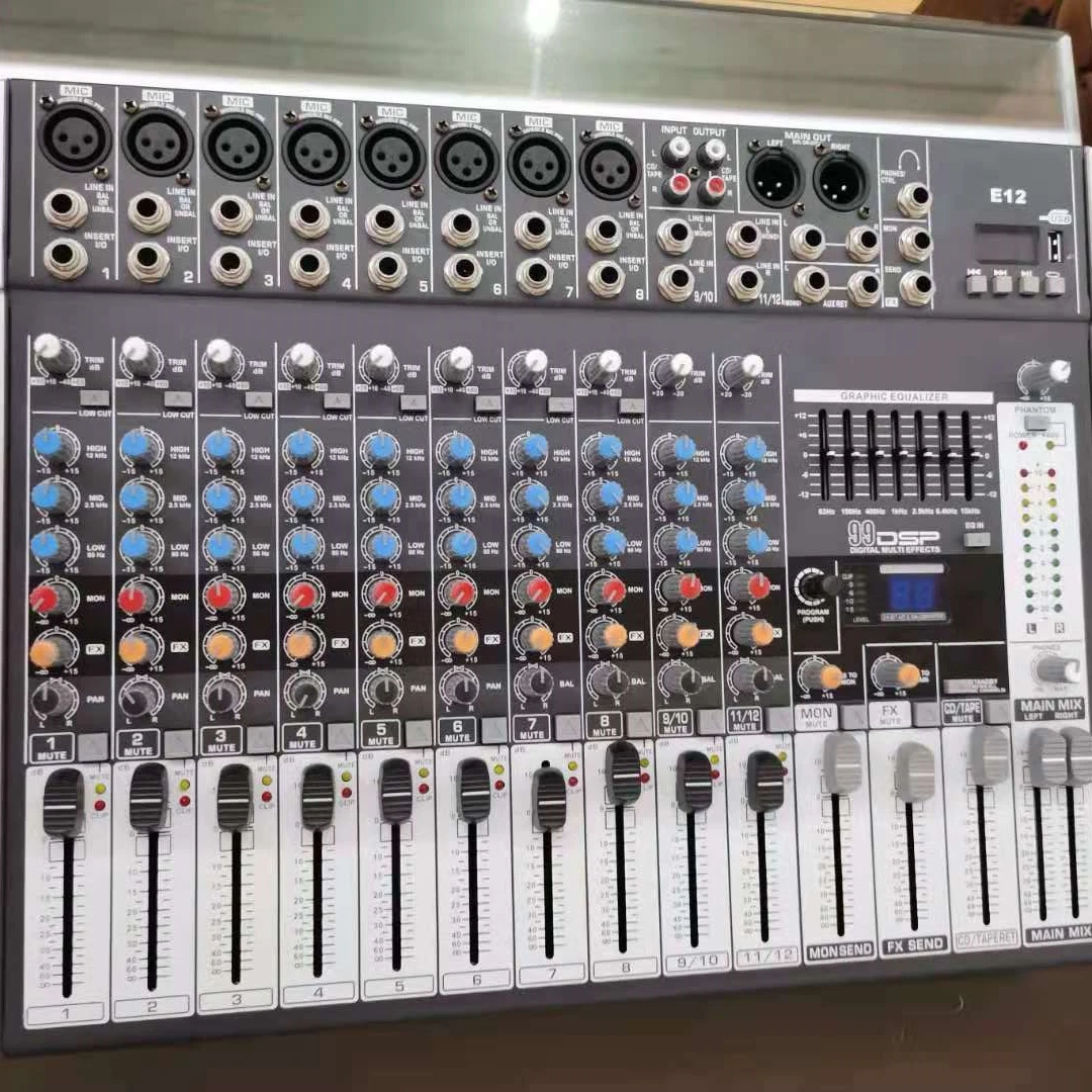 New Design Music Equipment Studio Professional Audio mixer 16 channel dj mixer console Microphone expander Reverb effector
New Design Music Equipment Studio Professional Audio mixer 16 channel dj mixer console Microphone expander Reverb effector