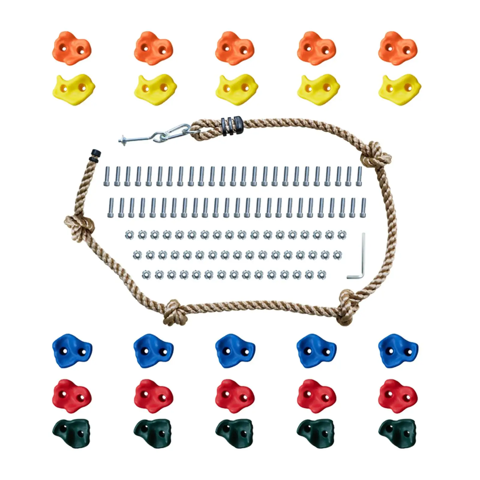 Rock Climbing Kits with Mounting Hardware Rock Climbing Hand Holds Playground Play Set Rock Climbing Holds
Rock Climbing Kits with Mounting Hardware Rock Climbing Hand Holds Playground Play Set Rock Climbing Holds