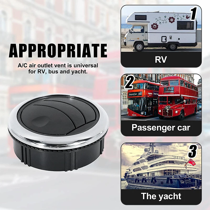 1pcs Universal Knob Style Air Conditioning Vent Deflector Outlet Louvered for RV Bus Yacht
1pcs Universal Knob Style Air Conditioning Vent Deflector Outlet Louvered for RV Bus Yacht