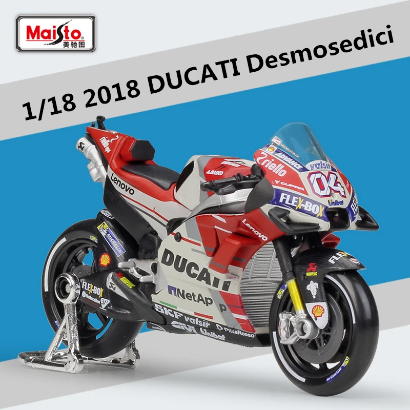 Модель мотоцикла Ducati Desmosedici 1:18, модель литая из сплава, модель автомобиля, коллекционные игрушки для детей, масштаб 2018
Модель мотоцикла Ducati Desmosedici 1:18, модель литая из сплава, модель автомобиля, коллекционные игрушки для детей, масштаб 2018