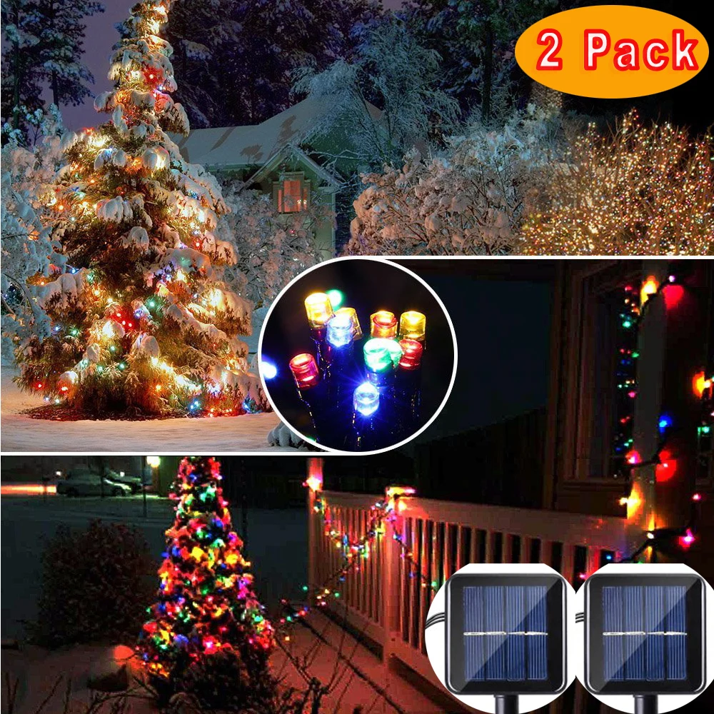 2Pack Solar Christmas Lights 39ft 100 LED Solar LED Lights Fairy Lighting for Home,Lawn,Garden,Wedding,Patio,Party,and Holiday
2Pack Solar Christmas Lights 39ft 100 LED Solar LED Lights Fairy Lighting for Home,Lawn,Garden,Wedding,Patio,Party,and Holiday