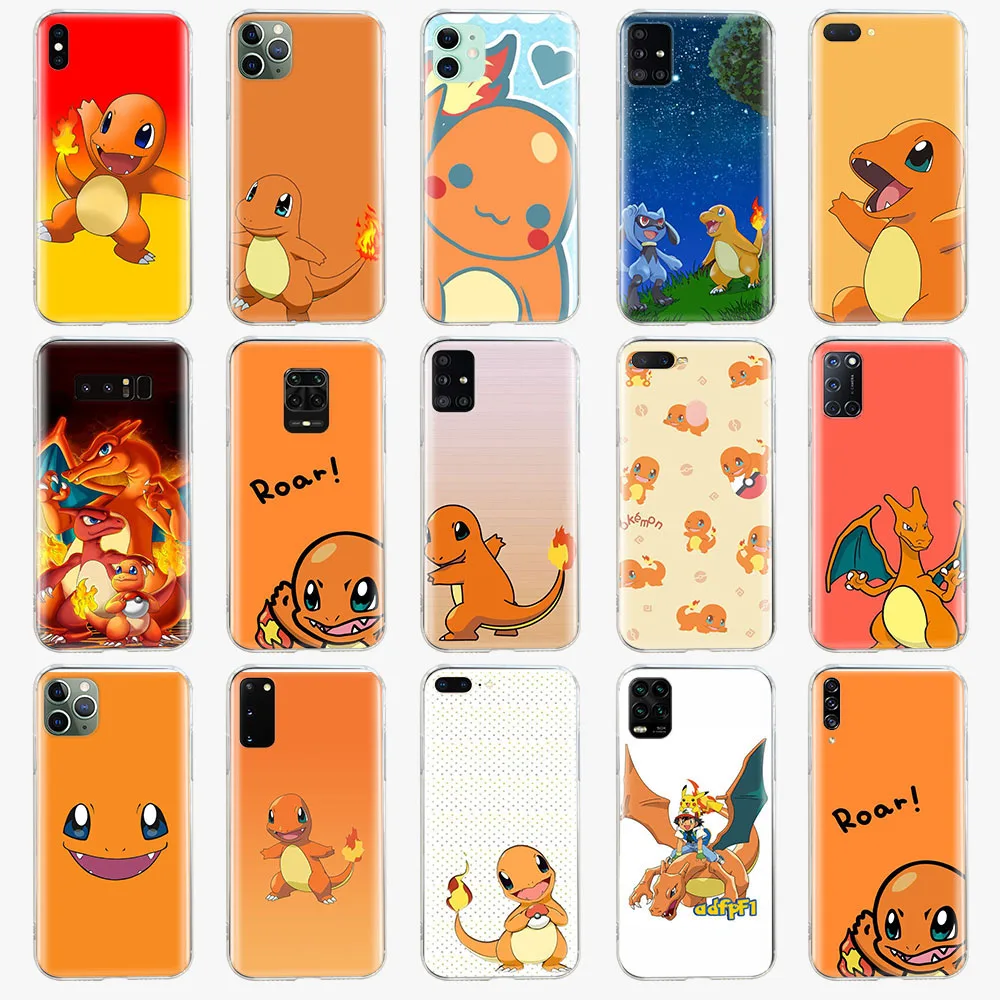 

TPU Case for Tecno Camon 18 17 15 16 Pro Premier 17P 18T 18P 18i POP 4 5 LTE Pova 2 Neo Cover Z-72 Charmander Pokemon