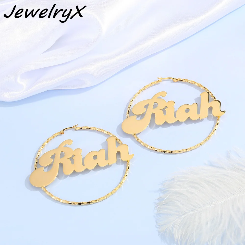 JewelryX Personality Custom Round Letter Earrings Stainless Steel Nameplate Ear Sud For Women Punk Jewelry Birthday Party Gift
JewelryX Personality Custom Round Letter Earrings Stainless Steel Nameplate Ear Sud For Women Punk Jewelry Birthday Party Gift