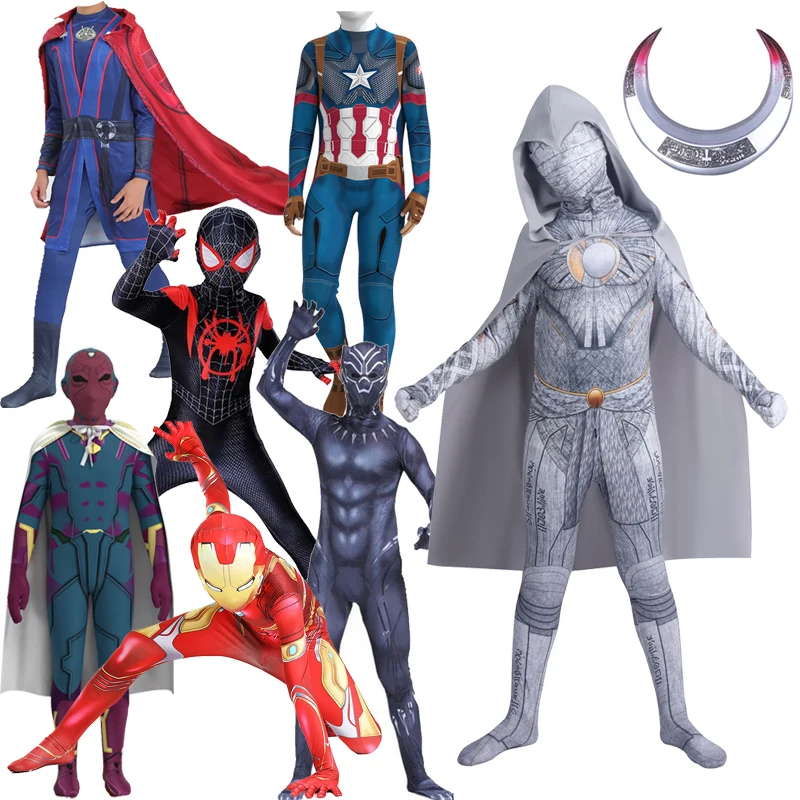 Kids Halloween Cosplay Avengers Superhero Spiderman Costume Boys Marvel Version Dr. Strange Bodysuit Spandex Moon Knight Suit
Kids Halloween Cosplay Avengers Superhero Spiderman Costume Boys Marvel Version Dr. Strange Bodysuit Spandex Moon Knight Suit