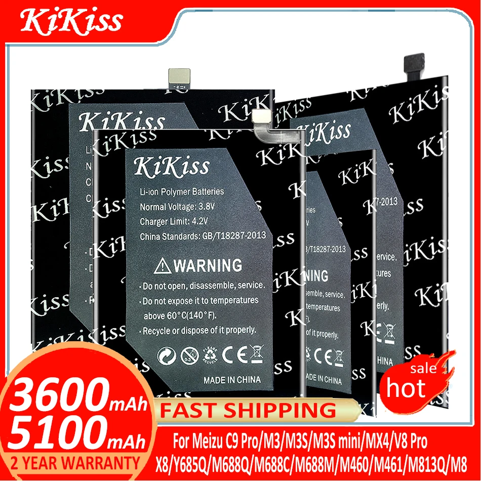 KiKiss Battery For Meizu C9 Pro/C9Pro/M3/M3S/M3S mini/M3Smini/MX4/V8 Pro/V8Pro/X8/Y685Q/M688Q/M688C/M688M/M460/M461/M813Q/M8
KiKiss Battery For Meizu C9 Pro/C9Pro/M3/M3S/M3S mini/M3Smini/MX4/V8 Pro/V8Pro/X8/Y685Q/M688Q/M688C/M688M/M460/M461/M813Q/M8