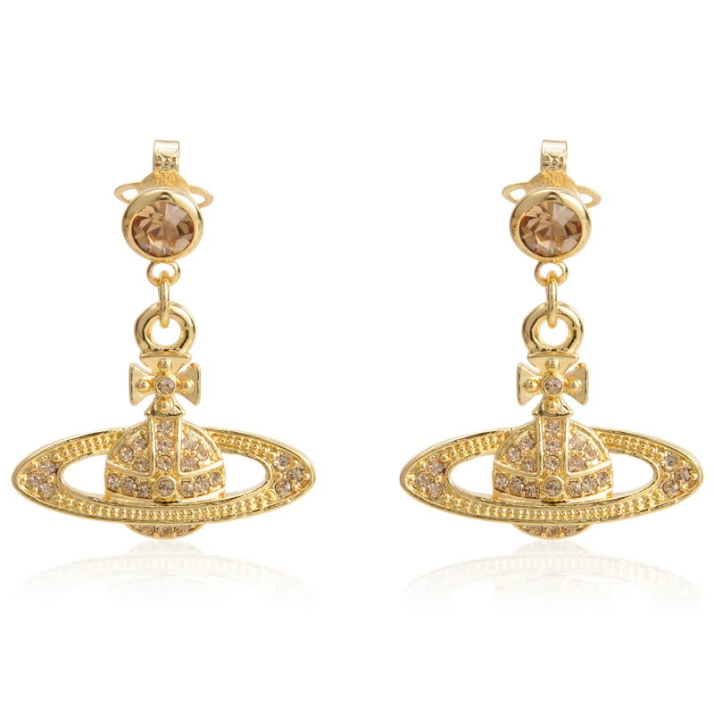 Fashion Women's Jewelry For Vivienne West Queen Big Jewel Zircon Saturn Orbit Stud Earrings Punk Style Ins Same Earrings Gift
Fashion Women's Jewelry For Vivienne West Queen Big Jewel Zircon Saturn Orbit Stud Earrings Punk Style Ins Same Earrings Gift