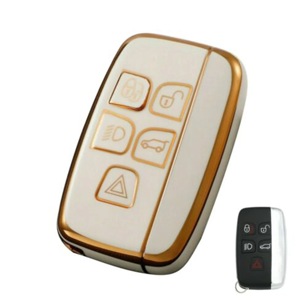 TPU White Car Key Cover Case Shell Fob 5 Buttons For Land Evoque XF XJ Car Remote Protector
TPU White Car Key Cover Case Shell Fob 5 Buttons For Land Evoque XF XJ Car Remote Protector