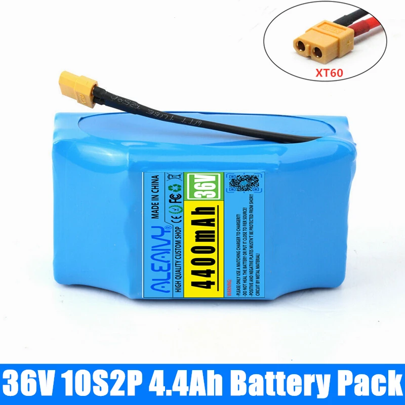 Aleaivy New 36V 4.4Ah 4400 MAh High Drain 2 Wheels, Electric Scooter Balancing 18650 Lithium Battery Pack for Self-balanci
Aleaivy New 36V 4.4Ah 4400 MAh High Drain 2 Wheels, Electric Scooter Balancing 18650 Lithium Battery Pack for Self-balanci