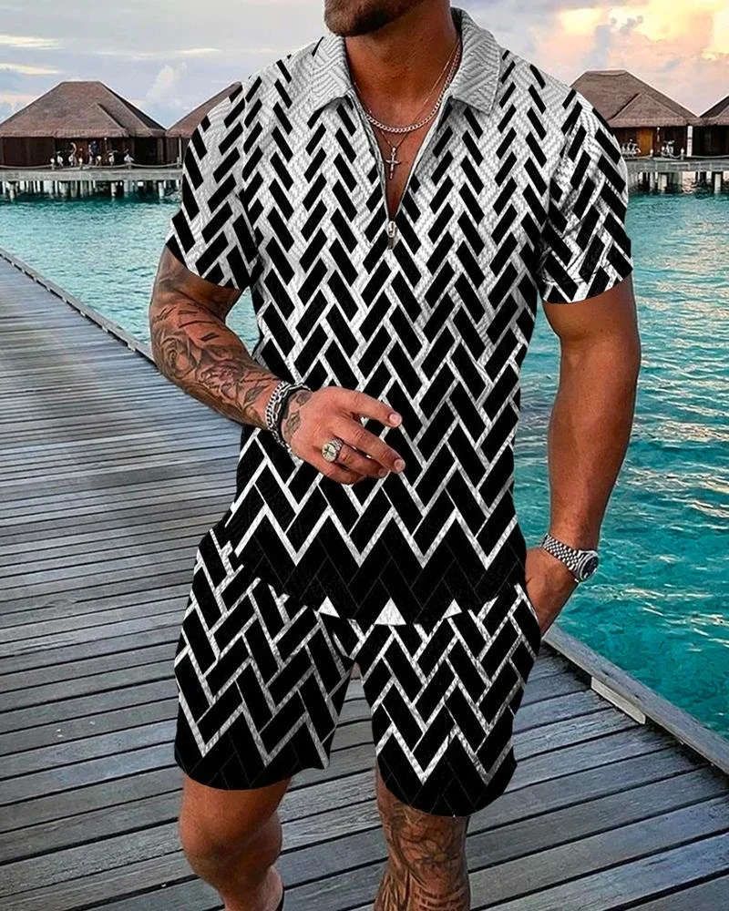 2022 New Men's Gradient Suit Summer Short Sleeve Polo Shirt Shorts Suit Fashion Zip-Up Polo Shirt 3D Print Two Pieces S-6XL
2022 New Men's Gradient Suit Summer Short Sleeve Polo Shirt Shorts Suit Fashion Zip-Up Polo Shirt 3D Print Two Pieces S-6XL