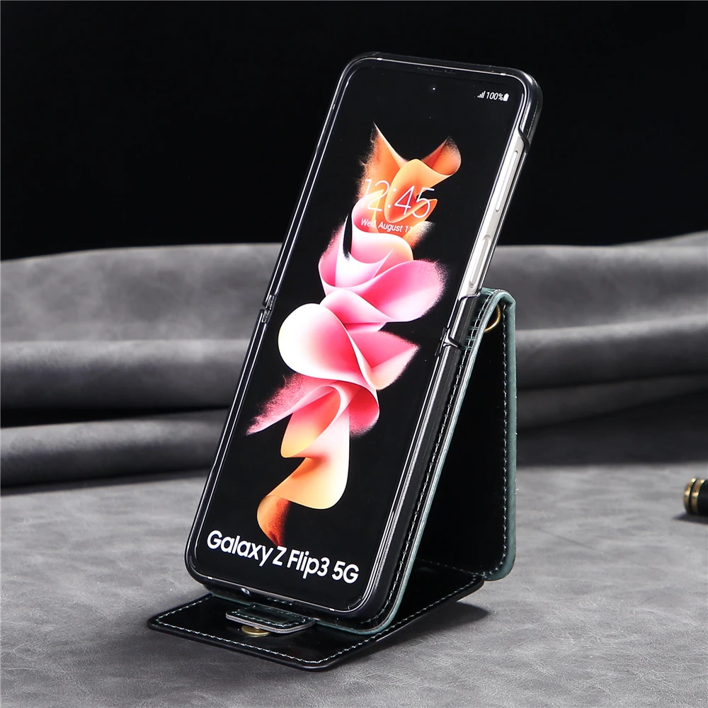 Роскошный кожаный чехол-кошелек на молнии для Samsung Galaxy Z Flip 3 5G, чехол с полной защитой на 360 °, противоударные чехлы для телефонов, Coque Fundas 
Роскошный кожаный чехол-кошелек на молнии для Samsung Galaxy Z Flip 3 5G, чехол с полной защитой на 360 °, противоударные чехлы для телефонов, Coque Fundas