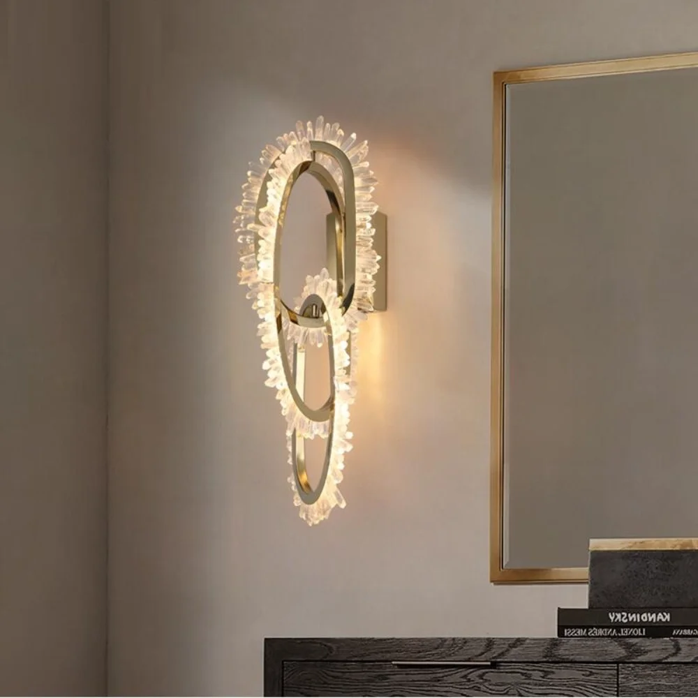 Living room wall lamp luxury crystal lighting stainless steel handmade designer profiled wall decorative lamps
Living room wall lamp luxury crystal lighting stainless steel handmade designer profiled wall decorative lamps