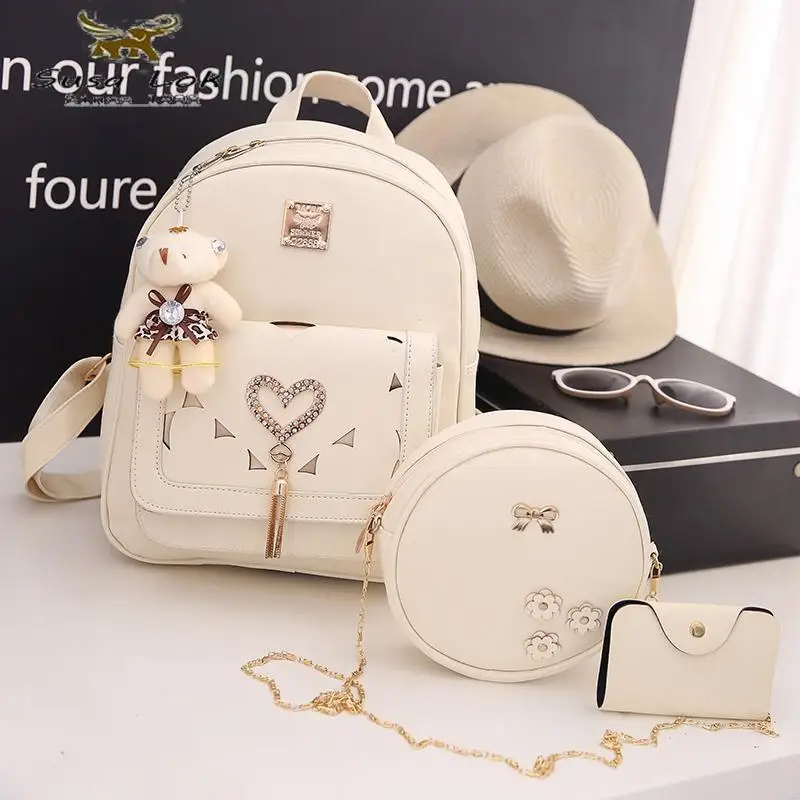 3 Sets Women Backpack Luxury Vintage PU Leather Preppy Female Backpack Handbag School College Backpack Travel Bag Shopping Bag
3 Sets Women Backpack Luxury Vintage PU Leather Preppy Female Backpack Handbag School College Backpack Travel Bag Shopping Bag