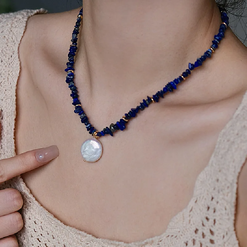 Minar Unusual Real Freshwater Pearl Natural Stone Lapis Lazuli Beaded Necklaces Strand Choker for Women Wholesale Casual Jewelry
Minar Unusual Real Freshwater Pearl Natural Stone Lapis Lazuli Beaded Necklaces Strand Choker for Women Wholesale Casual Jewelry