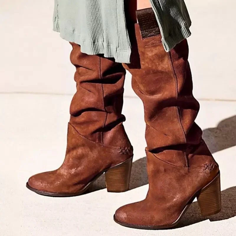 Knight Boots Cowboy Boots Retro Pointed Toe High Boots For Women Slip-on Ladies Shoes Spring Autumn Knee High Boots Riding Boots
Knight Boots Cowboy Boots Retro Pointed Toe High Boots For Women Slip-on Ladies Shoes Spring Autumn Knee High Boots Riding Boots