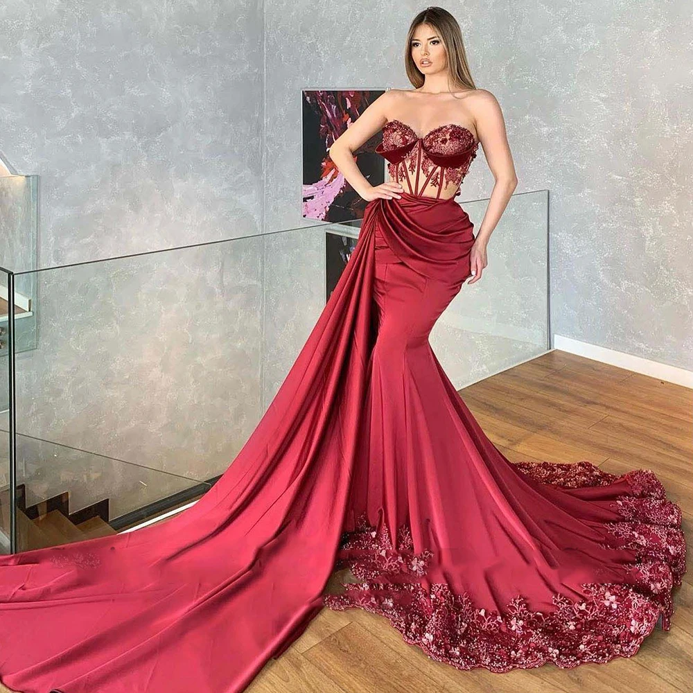 Exquisite Prom Dress 2022 Sleeveless Mermaid Sweetheart Vintage Evening Dresses Satin Floor-Length Party Gowns Custom Made
Exquisite Prom Dress 2022 Sleeveless Mermaid Sweetheart Vintage Evening Dresses Satin Floor-Length Party Gowns Custom Made