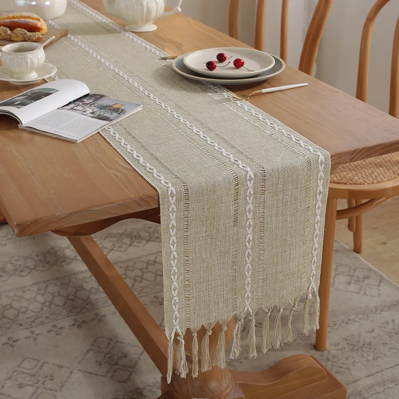 American Table Runner Cotton Linen Table Cloth Handmade Tassel Striped Coffee Table Mats Home Long Table Decorative Cloth
American Table Runner Cotton Linen Table Cloth Handmade Tassel Striped Coffee Table Mats Home Long Table Decorative Cloth