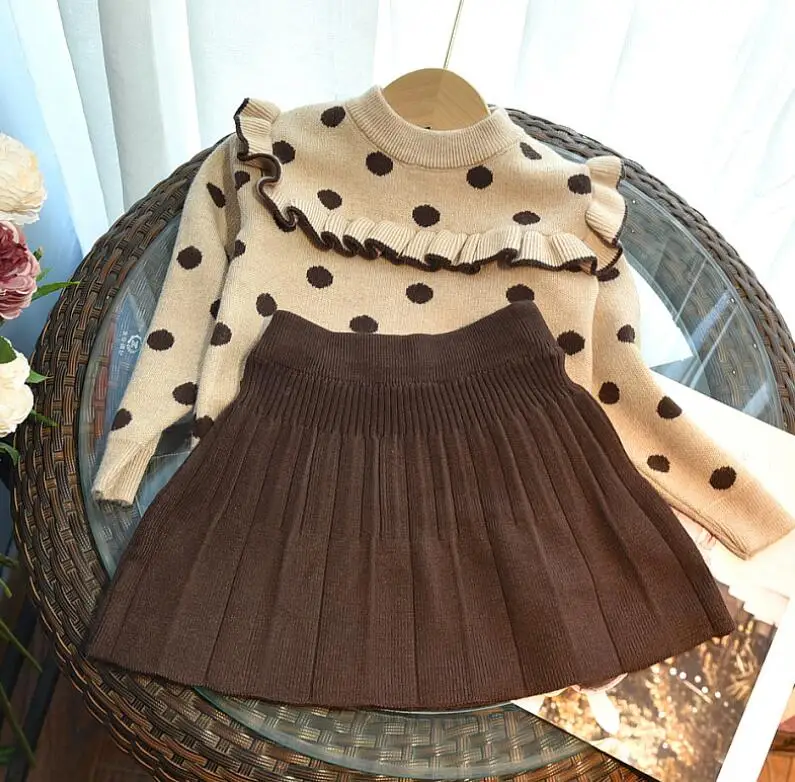 Retail 2022 Baby Girls Fall Elegant Knitting Ruffles Formal Lady Dot Sets,Coat + Skirts 2-6T
Retail 2022 Baby Girls Fall Elegant Knitting Ruffles Formal Lady Dot Sets,Coat + Skirts 2-6T