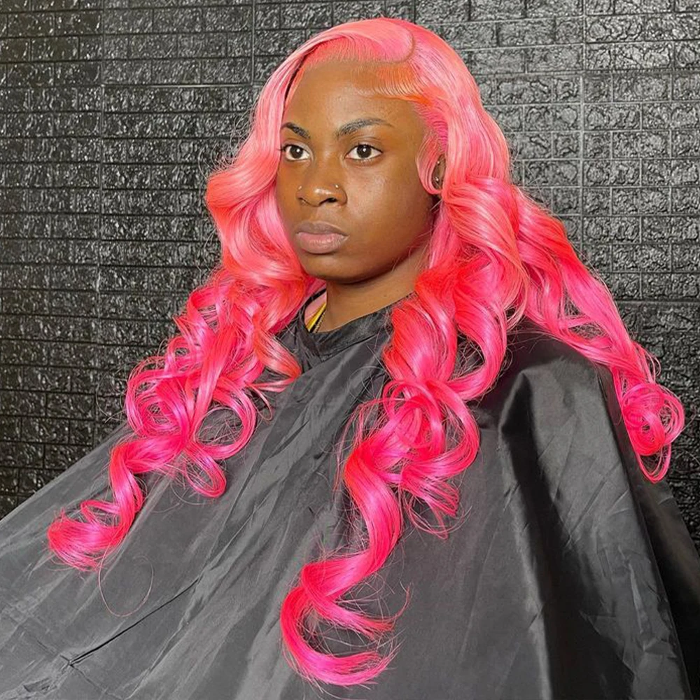 Glueless Wig 13x6 Transparent HD Lace 13x4 Lace Frontal Human Hair Wigs Pink Body Wave 613 Colored Pre Plucked For Women 250 
Glueless Wig 13x6 Transparent HD Lace 13x4 Lace Frontal Human Hair Wigs Pink Body Wave 613 Colored Pre Plucked For Women 250