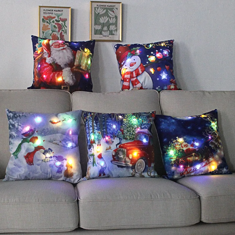 LED Christmas Pillowcase with Light Cushion Cover Ornament Home Kids New Year Gift
LED Christmas Pillowcase with Light Cushion Cover Ornament Home Kids New Year Gift